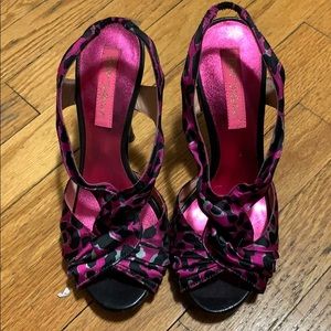 Betsy Johnson open toe sling backs